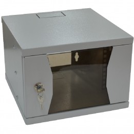 Шкаф телекоммуникационный настенный Lite 10" 4U 320x305x255 (ШxГxВ) дверь стекло серый (RAL 7035), SRW10-3230.04.02-GY