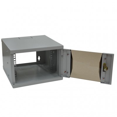 Шкаф телекоммуникационный настенный Lite 10" 4U 320x305x255 (ШxГxВ) дверь стекло серый (RAL 7035), SRW10-3230.04.02-GY