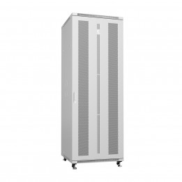 Шкаф телекоммуникационный напольный 19" 47U 800x1000, дверь перфорированная, серый (RAL 7035), Cabeus ND-05C-47U80/100