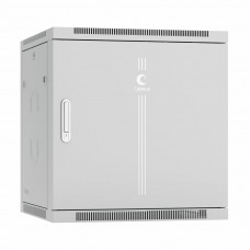 Шкаф телекоммуникационный настенный 19" 12U 600x450, дверь металл, серый (RAL 7035), Cabeus SH-05F-12U60/45m-R