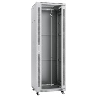 Шкаф телекоммуникационный напольный 19" 37U 600x1000, дверь стекло, серый (RAL 7035), Cabeus SH-05C-37U60/100