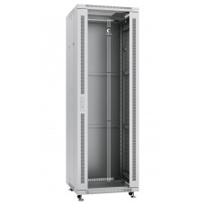Шкаф телекоммуникационный напольный 19" 37U 600x1000, дверь стекло, серый (RAL 7035), Cabeus SH-05C-37U60/100