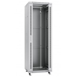 Шкаф телекоммуникационный напольный 19" 37U 600x1000, дверь стекло, серый (RAL 7035), Cabeus SH-05C-37U60/100