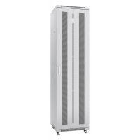 Шкаф телекоммуникационный напольный 19" 47U 600x600, дверь перфорированная, серый (RAL 7035), Cabeus ND-05C-47U60/60