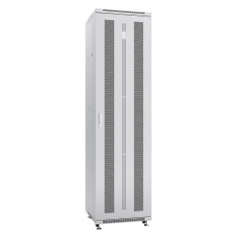 Шкаф телекоммуникационный напольный 19" 47U 600x1000, дверь перфорированная, серый (RAL 7035), Cabeus ND-05C-47U60/100