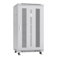 Шкаф телекоммуникационный напольный 19" 22U 600x600, дверь перфорированная, серый (RAL 7035), Cabeus ND-05C-22U60/60