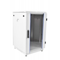 Шкаф телекоммуникационный напольный 19" 27U 600x600, дверь стекло, серый (RAL 7035), ЦМО ШТК-М-27.6.6-1ААА