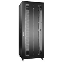Шкаф телекоммуникационный напольный 19" 42U 800x800, дверь перфорированная, черный (RAL 9004), Cabeus ND-05C-42U80/80-BK