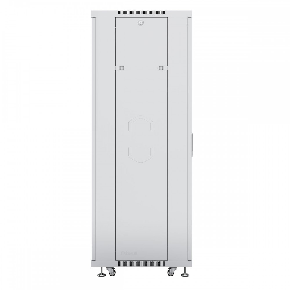 шкаф сетевой 19 18u 600х800 мм стеклянная передняя дверь серый