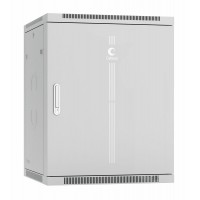 Шкаф телекоммуникационный настенный 19" 15U 600x350, дверь металл, серый (RAL 7035), Cabeus SH-05F-15U60/35m-R