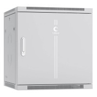 Шкаф телекоммуникационный настенный 19" 12U 600x600, дверь металл, серый (RAL 7035), Cabeus SH-05F-12U60/60m