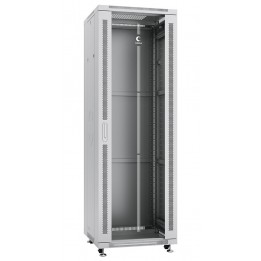 Шкаф телекоммуникационный напольный 19" 37U 600x800, дверь стекло, серый (RAL 7035), Cabeus SH-05C-37U60/80