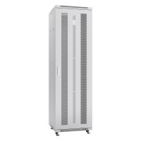 Шкаф телекоммуникационный напольный 19" 42U 600x600, дверь перфорированная, серый (RAL 7035), Cabeus ND-05C-42U60/60