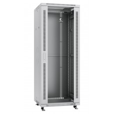 Шкаф телекоммуникационный напольный 19" 32U 600x600, дверь стекло, серый (RAL 7035), Cabeus SH-05C-32U60/60