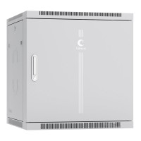 Шкаф телекоммуникационный настенный 19" 12U 600x450, дверь металл, серый (RAL 7035), Cabeus SH-05F-12U60/45m