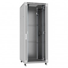 Шкаф телекоммуникационный напольный 19" 42U 800x800, дверь стекло, серый (RAL 7035), Cabeus SH-05C-42U80/80