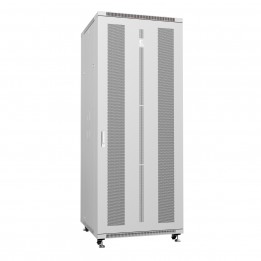 Шкаф телекоммуникационный напольный 19" 42U 800x1000, дверь перфорированная, серый (RAL 7035), Cabeus ND-05C-42U80/100