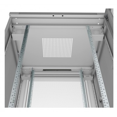 Шкаф телекоммуникационный напольный 19" 47U 800x1000, дверь перфорированная, серый (RAL 7035), Cabeus ND-05C-47U80/100
