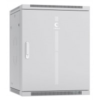 Шкаф телекоммуникационный настенный 19" 15U 600x350, дверь металл, серый (RAL 7035), Cabeus SH-05F-15U60/35m