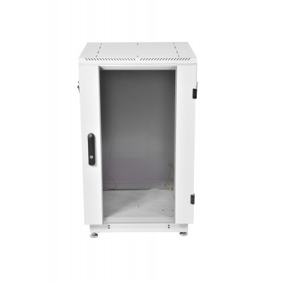 Шкаф телекоммуникационный напольный 19" 18U 600x600, дверь стекло, серый (RAL 7035), ЦМО ШТК-М-18.6.6-1ААА