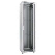 Шкаф телекоммуникационный напольный 19" 47U 600x1000, дверь стекло, серый (RAL 7035), Cabeus SH-05C-47U60/100