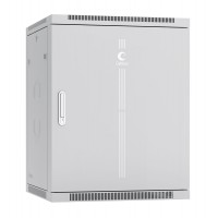 Шкаф телекоммуникационный настенный 19" 15U 600x450, дверь металл, серый (RAL 7035), Cabeus SH-05F-15U60/45m