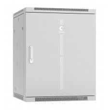 Шкаф телекоммуникационный настенный 19" 15U 600x450, дверь металл, серый (RAL 7035), Cabeus SH-05F-15U60/45m