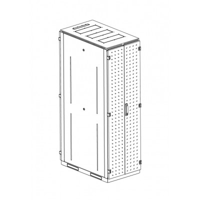 Шкаф телекоммуникационный серверный 19" 45U 600x1050, дверь перфорированная, серый (RAL 7035), ЦМО ШТК-С-45.6.10-48АА