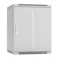 Шкаф телекоммуникационный настенный 19" 15U 600x450, дверь металл, серый (RAL 7035), Cabeus SH-05F-15U60/45m-R