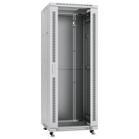 Шкаф телекоммуникационный напольный 19" 32U 600x800, дверь стекло, серый (RAL 7035), Cabeus SH-05C-32U60/80