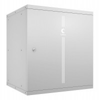 Шкаф телекоммуникационный настенный 19" 12U 550x450, дверь металл, серый (RAL 7035), Cabeus WSC-05D-12U55/45m