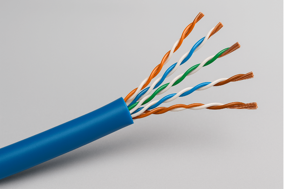 Кабель витая пара категории 5e: строение, обжим